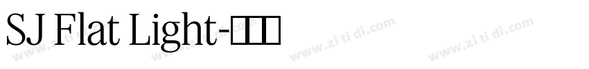 SJ Flat Light字体转换 SJ Flat Light字体转换